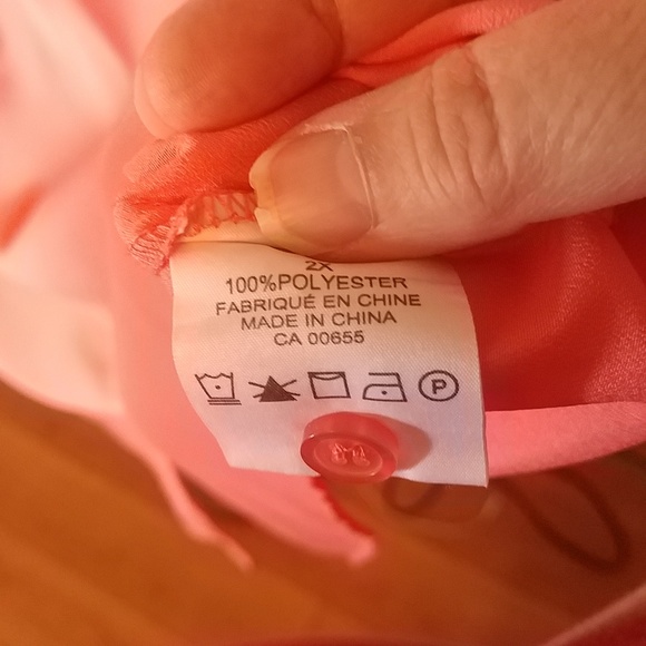 Penningtons Peach Button Up Blouse 2X - Picture 5 of 8